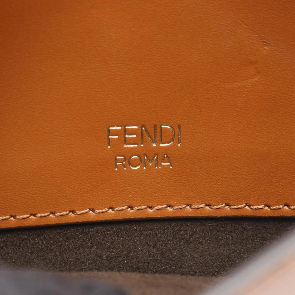 Fendi Flat Baguette shoulder bag brown leather canvas - Picture 4 of 9